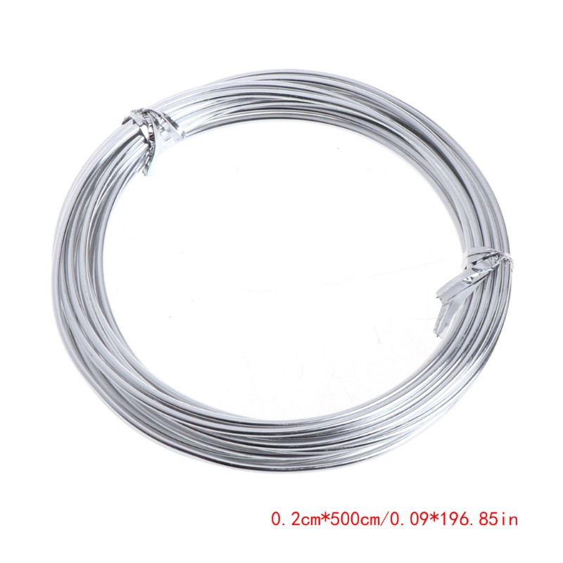 ❤❤Craft Florist Aluminium Wire Jewelery Pottery Mold Silver 5m Long