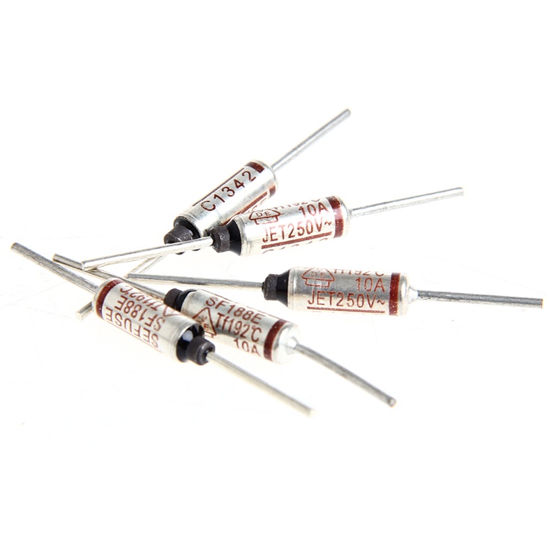 Set 5 cầu chì nhiệt mini 250 V10A 192 độ vỏ kim loại
