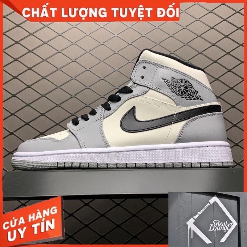 [MIỄN PHÍ SHIP] Ảnh Giầy thể thao AirJordan 1 Retro Hight Light Grey Xám