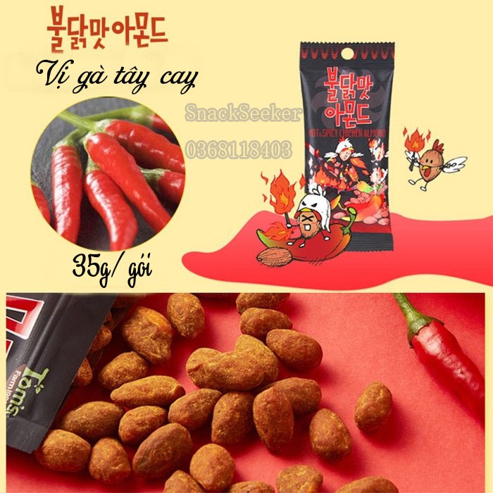 [Mã 77FMCGSALE1 giảm 10% đơn 250K] Hạt hạnh nhân tẩm bơ mật ong Hàn Quốc Tom's farm- Gói 35g- SNACK SEEKER | BigBuy360 - bigbuy360.vn