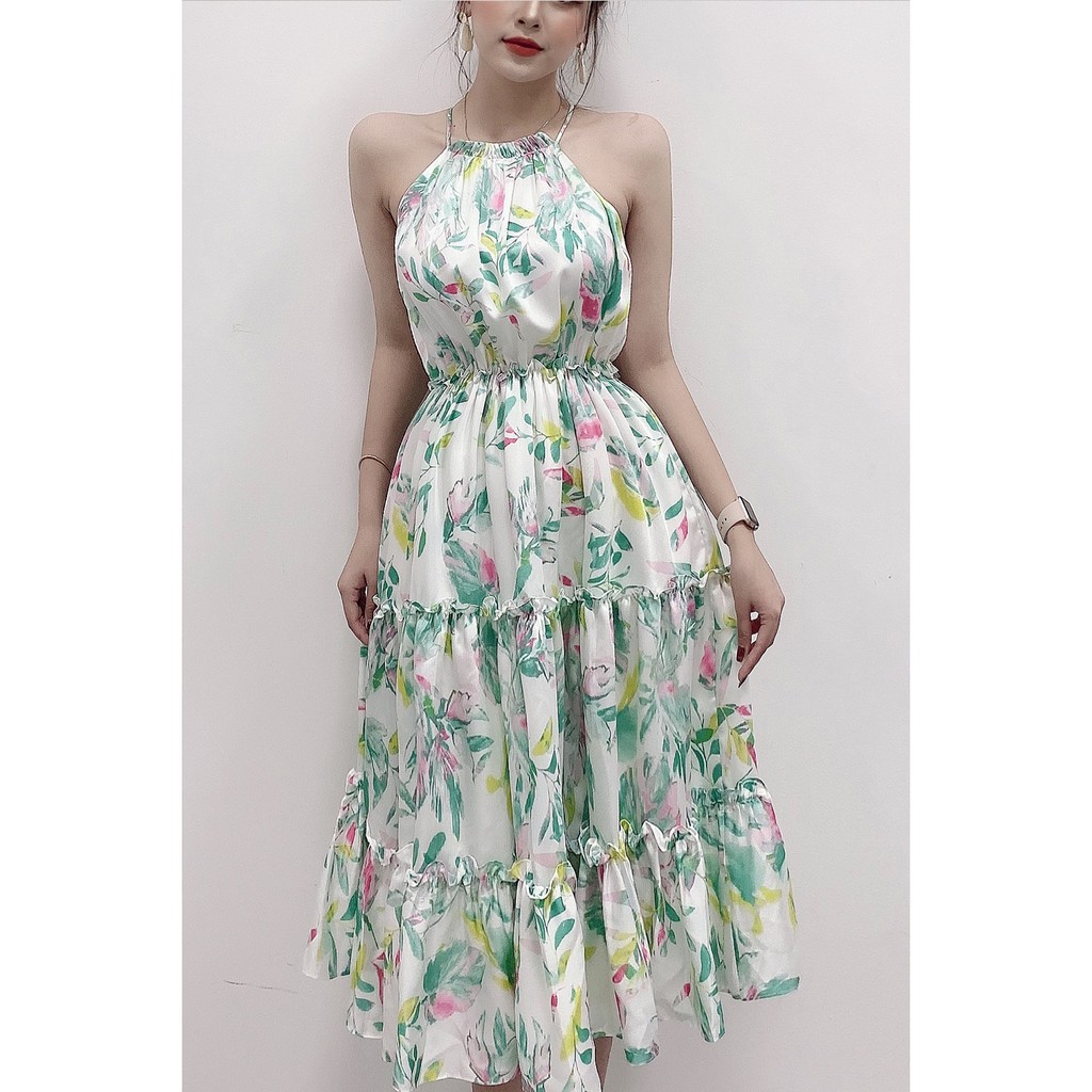 Đầm xòe 2 dây cổ yếm - 20Again - DEA0701 | BigBuy360 - bigbuy360.vn