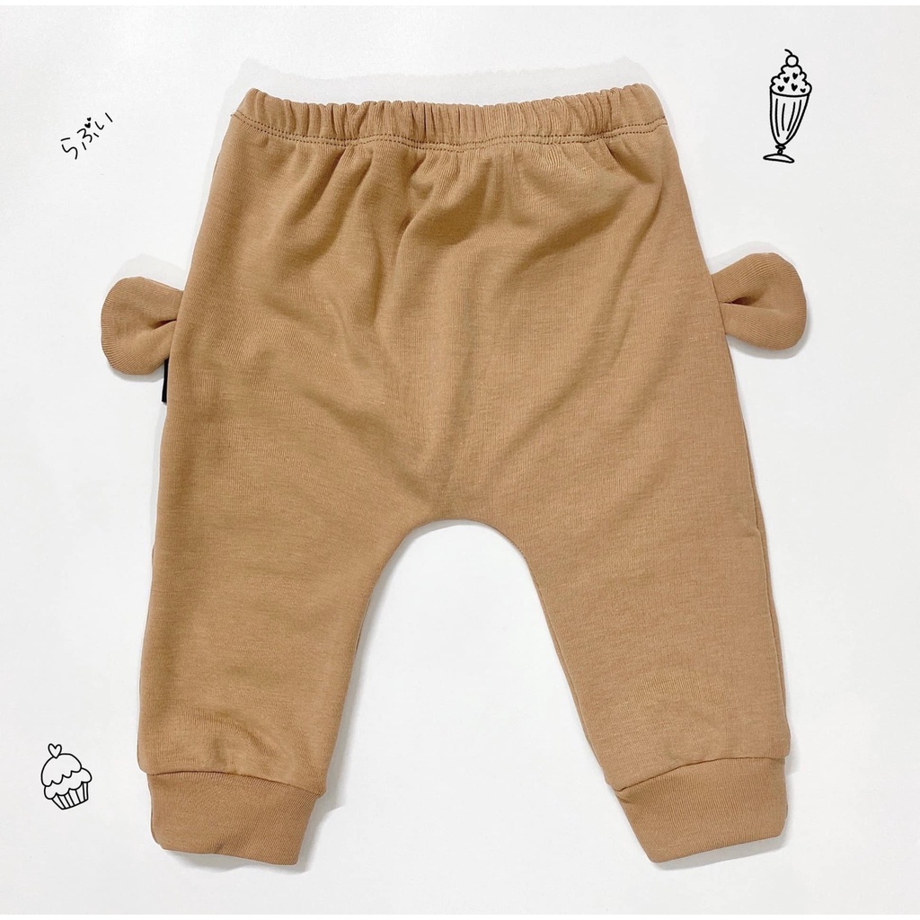 Quần tai thú trơn Minky Mom chất cotton len dày dặn cực đẹp thu đông bé trai bé gái Namkidshop (QATE404)