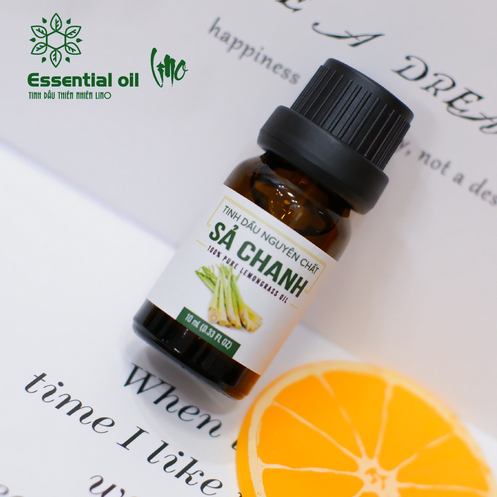 Tinh dầu Sả Chanh LINO lọ 10ml, tinh dầu thiên nhiên nguyên chất dùng xông phòng, thơm phòng, đuổi muỗi, côn trùng