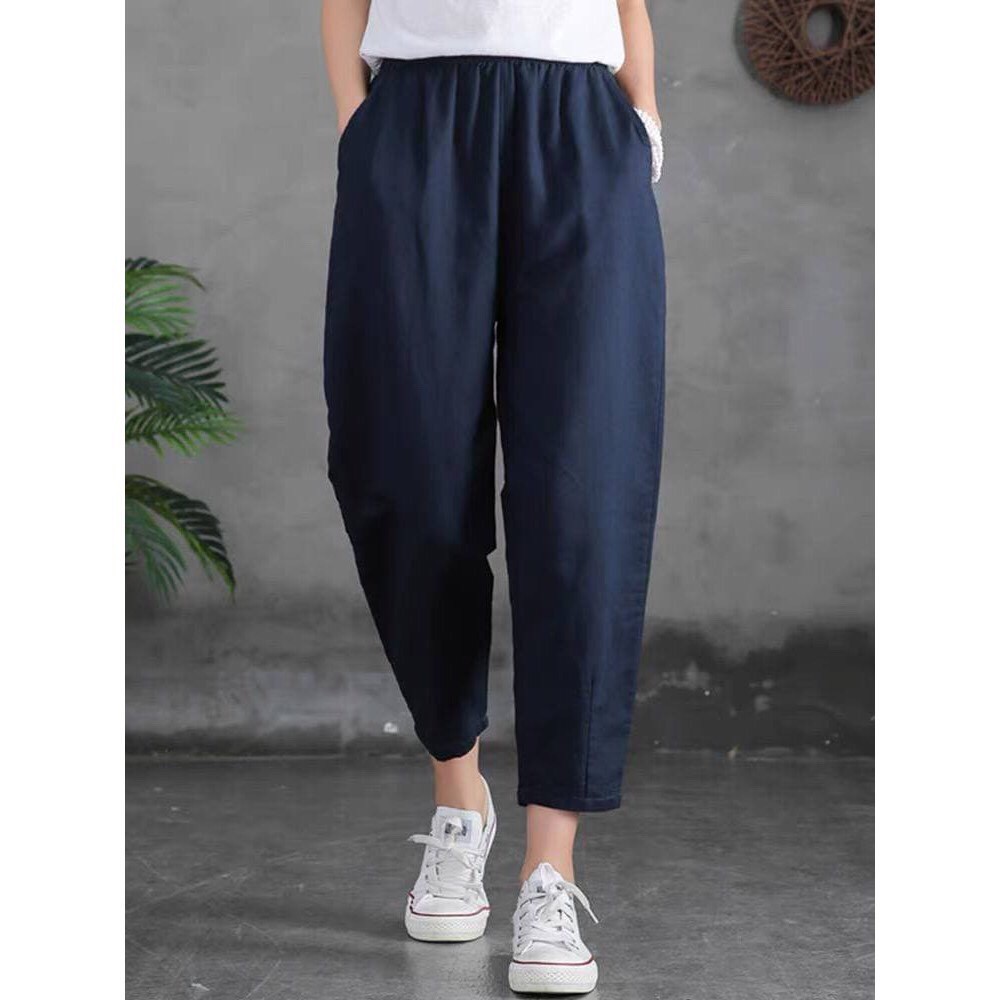 Quần baggy đũi nữ,đũi xước mát mẻ, bigsize 80 cân BGĐ _ Ladyssss