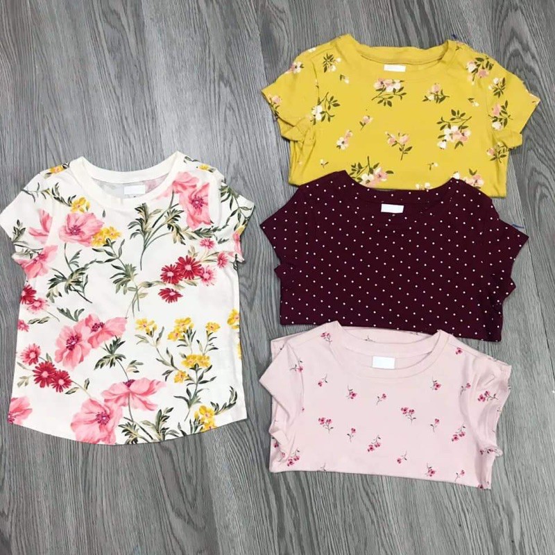 Set 4 áo cotton Oldnavy bé gái 1-5y