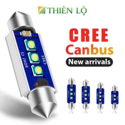 01 Đèn LED Trần Ô Tô Cao Cấp Chip Cree Giải Mã Canbus Dài 31mm, 36mm, 39mm, 41mm - Sản phẩm của Thiên Lộ