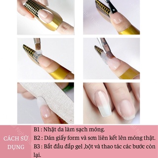 Giấy form móng đắp gel bột LADURA