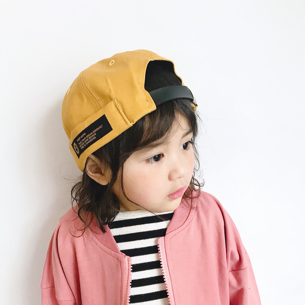 Mũ nồi màu trơn đơn giản thời trang cho trẻ em