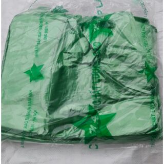 Túi nilon 2 quai hàng chất lượng cao mỏng dai đựng hàng( màu xanh lá )
 Kích cỡ  loại 5 kg