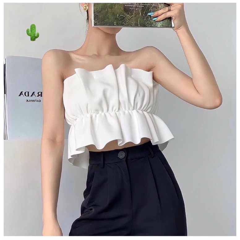 Áo ống zip kéo CAO CẤP nhúng eo( sẵn mod)