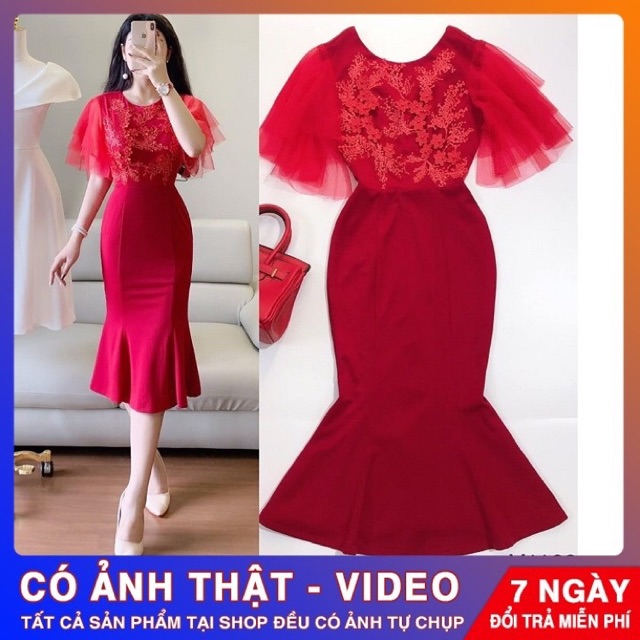 [ XẢ KHO ] đầm thiết kế cao cấp, váy body đuôi cá đính hoa ngực thiết kế lệch, váy dự tiệc, đầm thiết kế sang chảnh