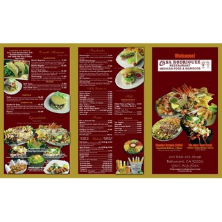 combo 4 tờ Menu A4 ép plastic+ thiết kế