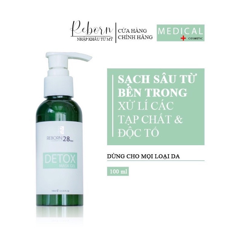 Mặt nạ thải độc Detox Mask Gel Reborn Cosmetic 100ml