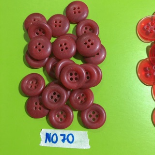 Combo nút áo đỏ trơn N070-N073 (phụ kiện may vá, trang trí quần áo,Handmade,DIY)