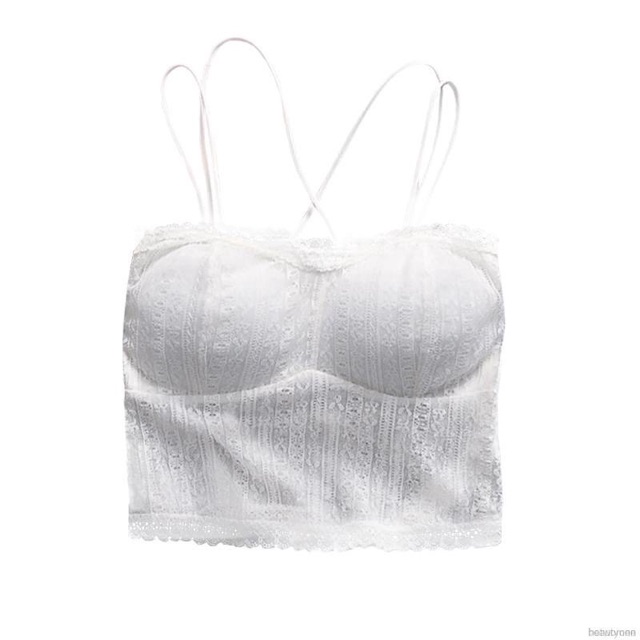 Bra hai dây ren đen- trắng