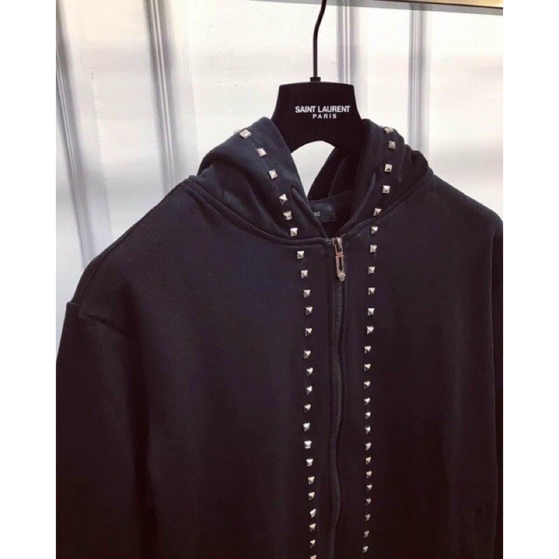 Áo Khoác Hoodie Zip ARIMI Đính Đá Unisex Chất Vải Nỉ Cao Cấp