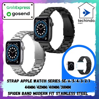 SPIGEN Dây Đeo Inox Cho Đồng Hồ Thông Minh Apple Watch Series 1 2 3 4 5 6 SE 7 45mm 44mm 41mm 40mm 38mm