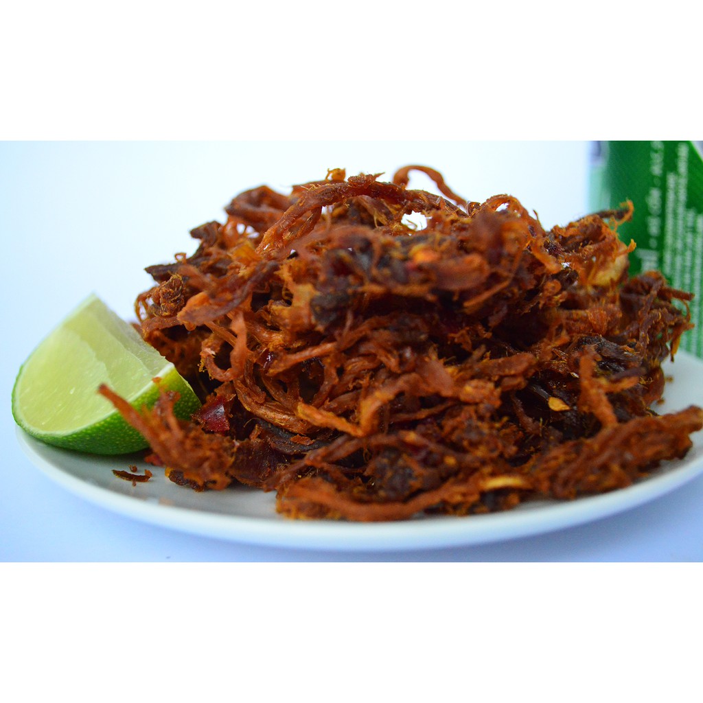 Khô bò sợi trộn bánh tráng loại ngon -500gam