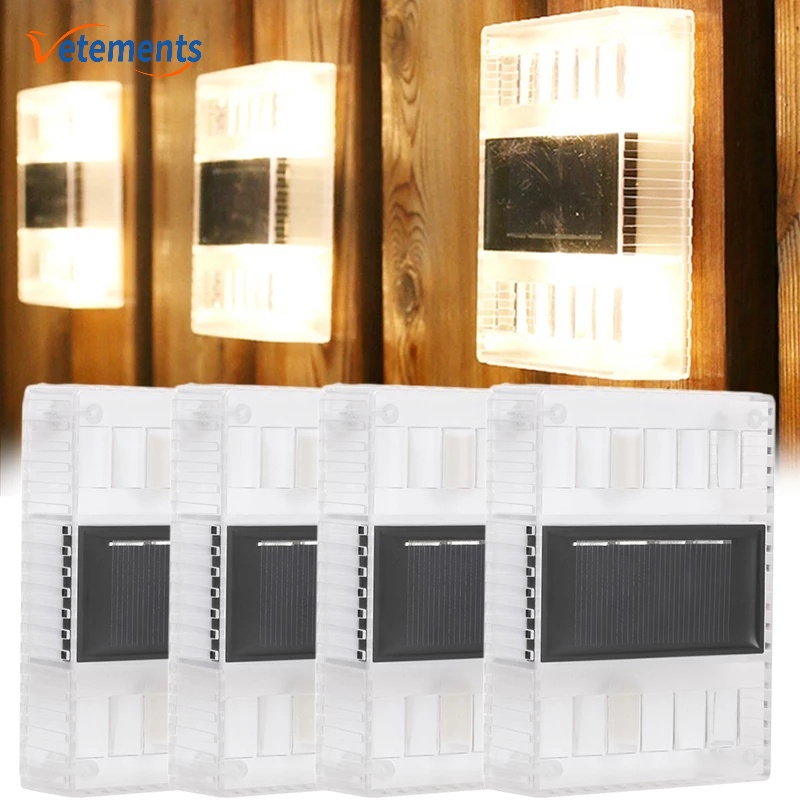Đèn LED 6 Bóng Hình Vuông Trong Suốt Gắn Tường Chống Nước Mưa Dùng Trang Trí Sân Vườn