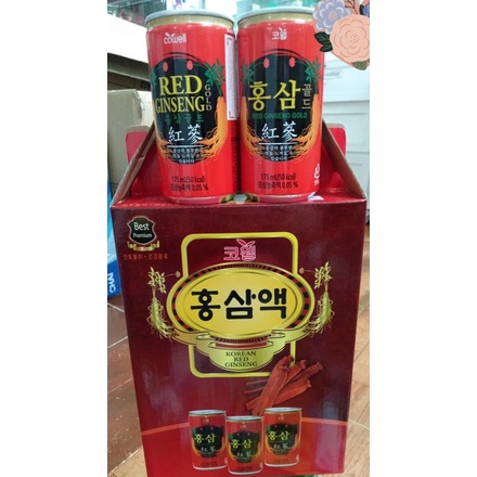 Nước Hồng Sâm Xách 12 Lon * 175ml