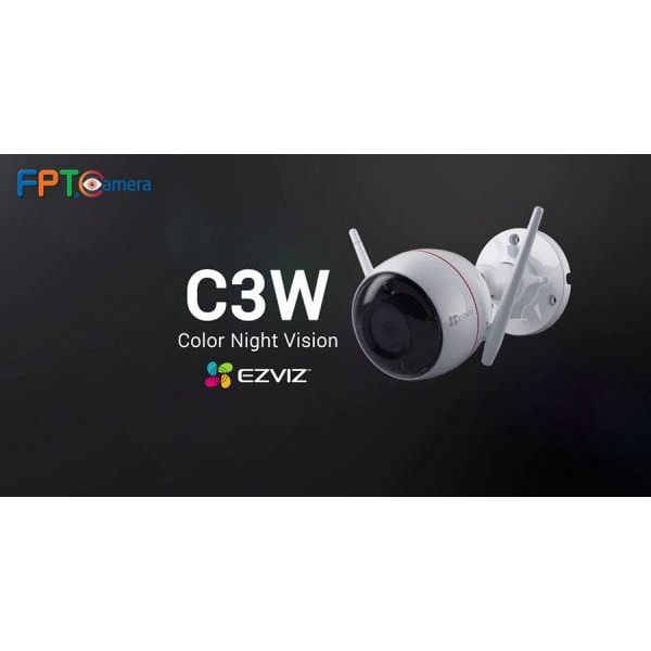 Camera IP Wifi EZVIZ C3W, Full HD,  Full color, phát hiện chuyển động thông minh, ghi âm cảnh báo đột nhập