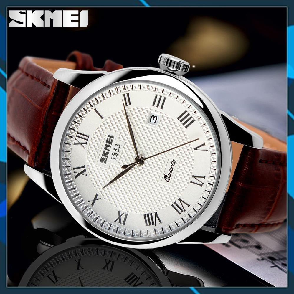 [HÀNG CHUẨN AUTH]Đồng hồ nữ dây da SKMIE,Doanh nhân Đồng hồ thạch anh Thời trang mới Dây da không thấm nướC,BH 12 tháng