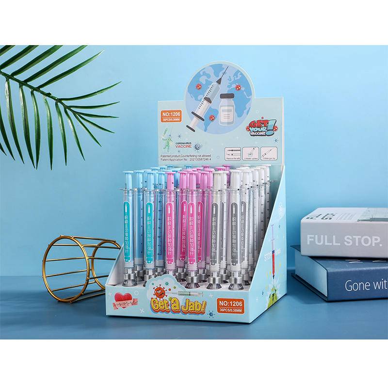 1 Bút Mực Gel Hình Kim Tiêm 0.38mm