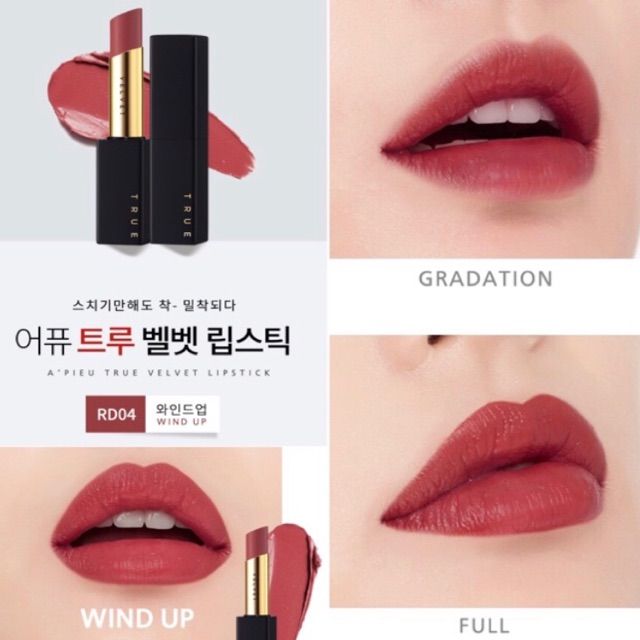 [New] Son Thỏi Lì Mịn Như Nhung A'pieu True Velvet Lipstick