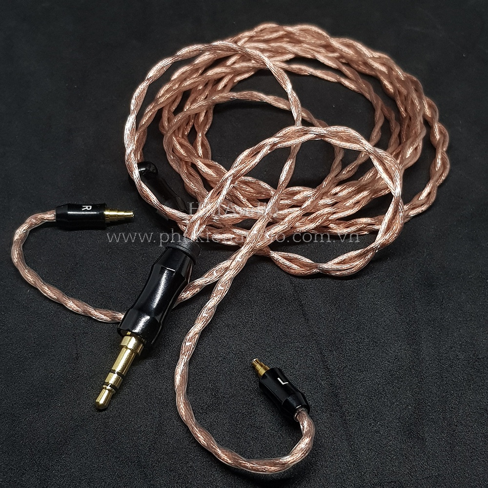 Dây tai nghe đồng 7NOCC Litz 23AWG 1.25mm tết 4 - Sennheiser IE40 Pro