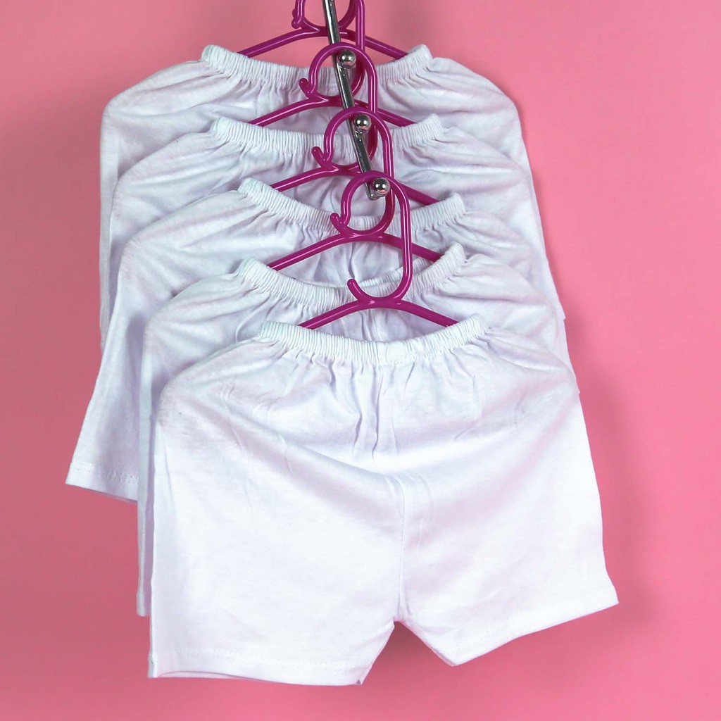 Set 5 quần ngắn sơ sinh bosini, màu trắng cho bé từ sơ sinh đến 17 kg loại đẹp