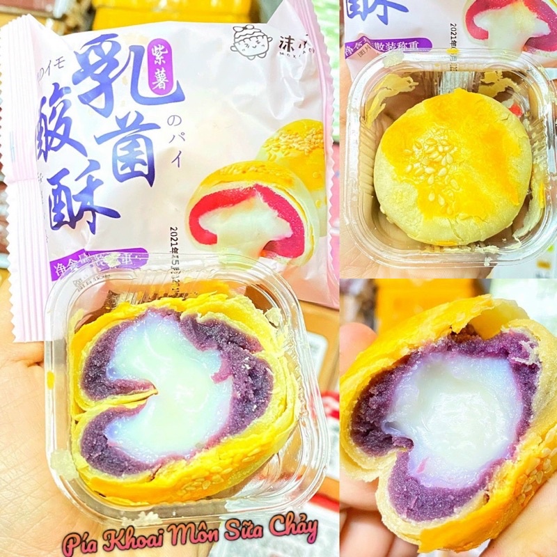 thùng 1kg bánh lava khoai môn sữa chua chảy ( moxiaoyan )