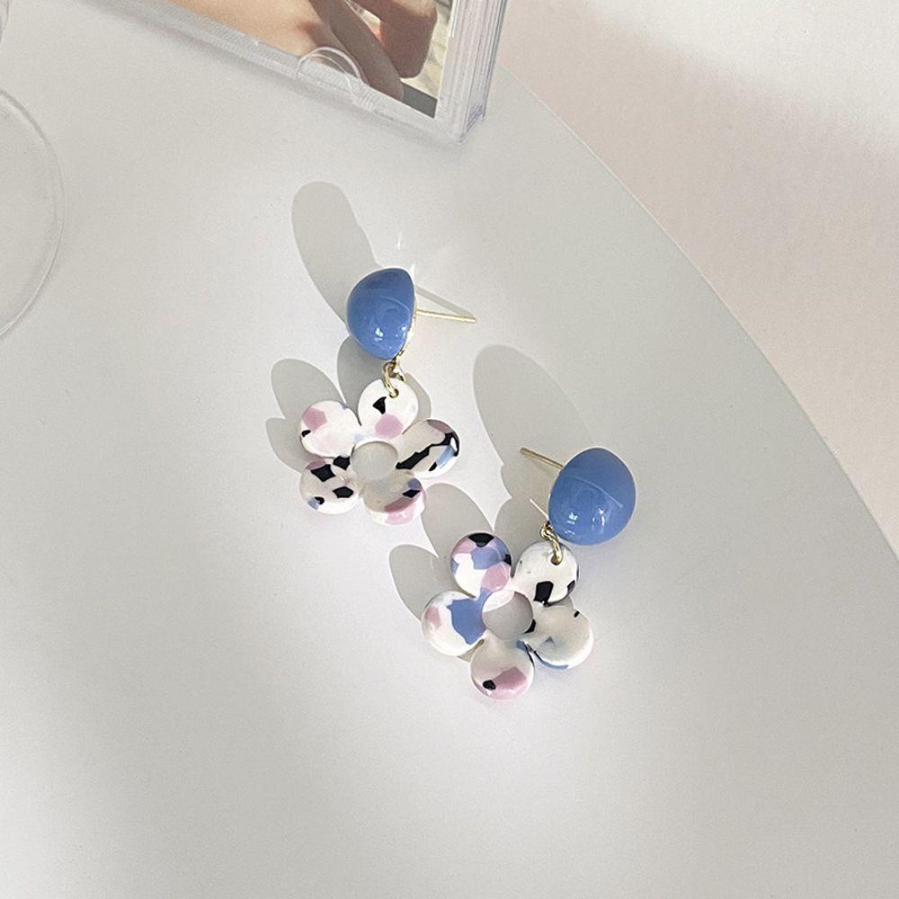 BACK2LIFE Khuyên Tai Kẹp Vành Hình Bông Hoa Mini Dễ Thương Cho Nữ