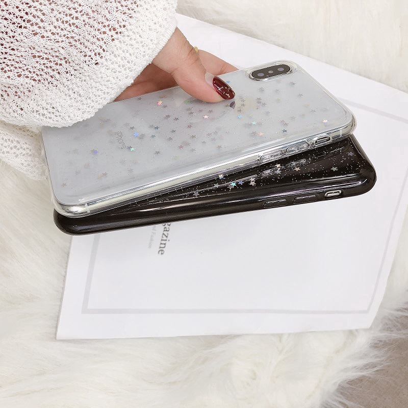 Ốp điện thoại đính kim tuyến ngôi sao lấp lánh cho iPhone 6/6s/6+/7/7+/8/8+/X/XR/XS/XS Max | BigBuy360 - bigbuy360.vn