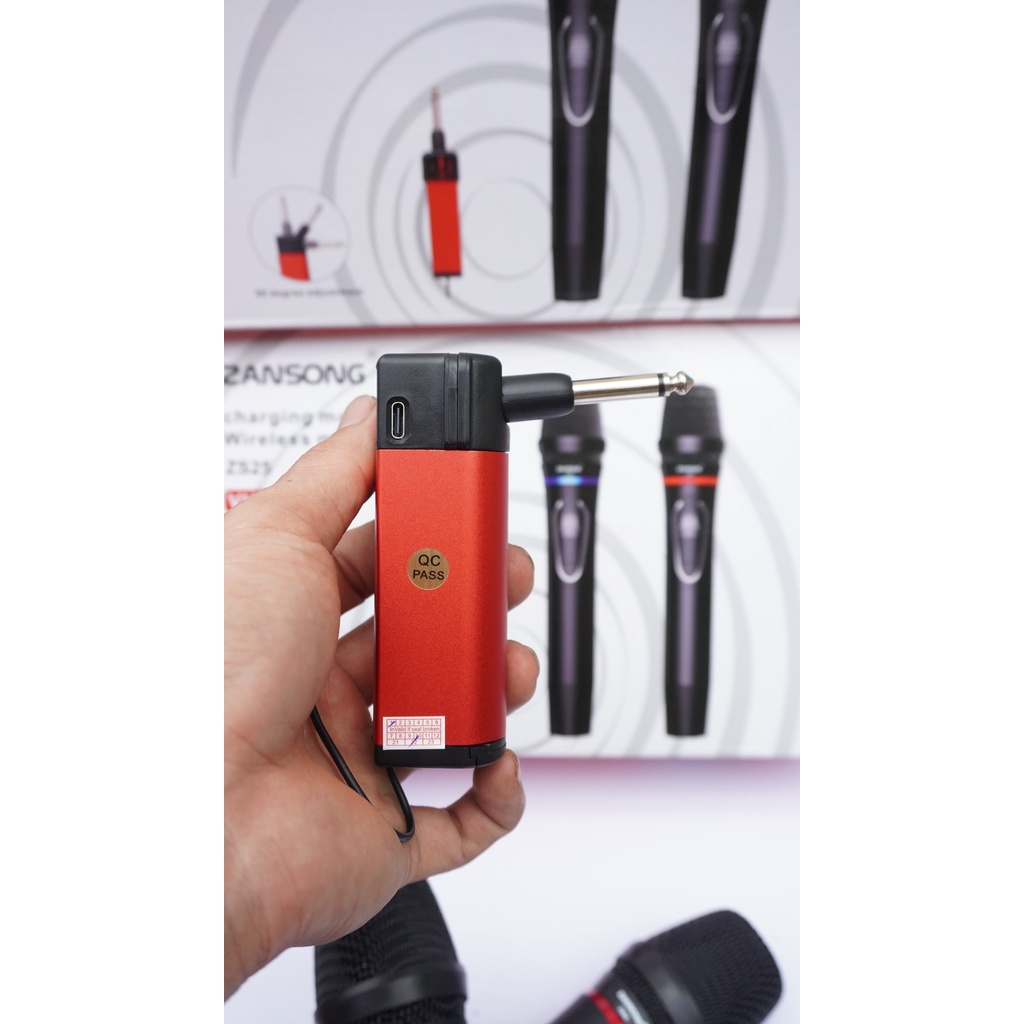 Micro Karake Đa Năng ZANSONG ZS25 Không Dây,Chống Hú, Mic Hát Ra Loa, AmLy, Thu Âm Giá Rẻ, Độ Bền Cao. Bảo Hành 12 Tháng