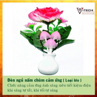 [Hàng đã test] Đèn ngủ cảm ứng hình lọ hoa
