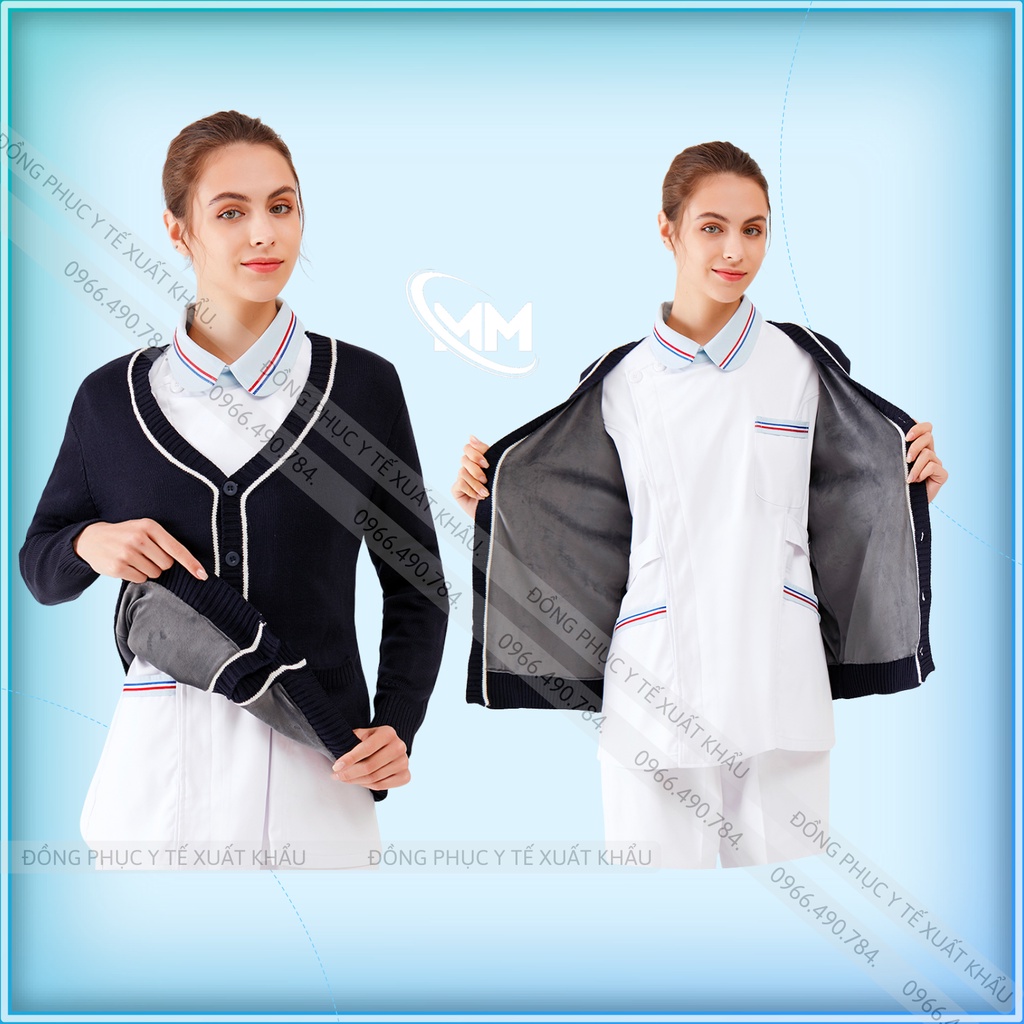 Áo len scrubs Cadigan, Áo len Lót lông 2 lớp