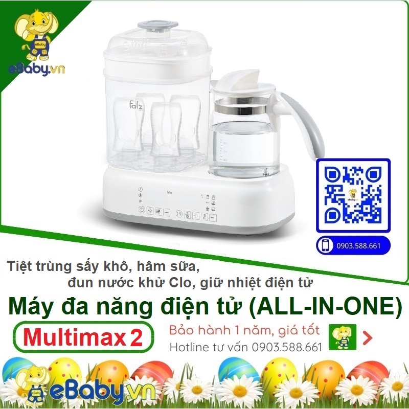 Máy Đa Năng Điện Tử Fatz Baby Multimax 2- FB9013SL - Máy Hâm Tiệt Trùng Đun Nước Bình Sữa Fatz Chính Hãng