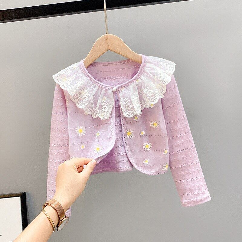 Áo Khoác Chống Nắng Thoáng Khí Thời Trang Xuân Hè Cho Bé Gái 4-9 Tuổi