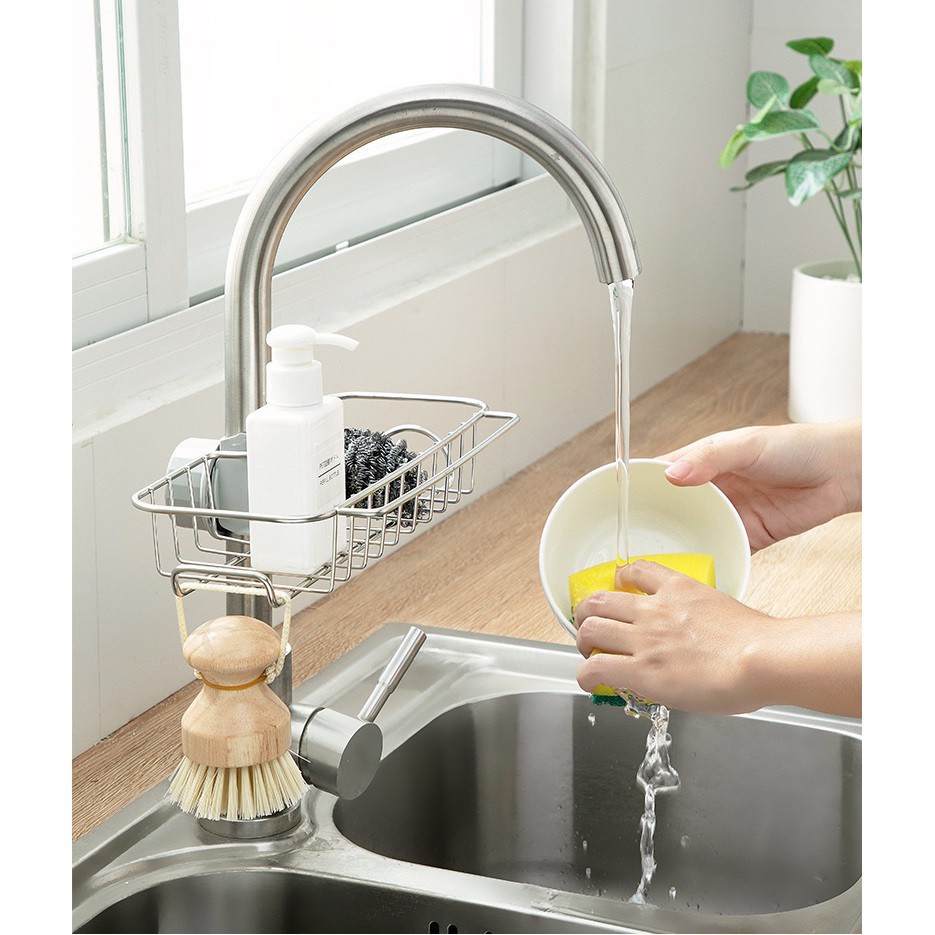 Giá Inox Treo Vòi Bồn Rửa Bát
