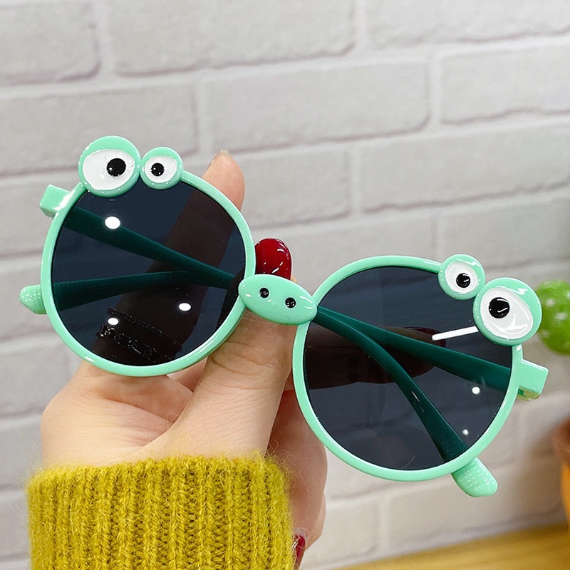 Kính Mát Hình Ếch Hoạt Hình Màu Kẹo Vui Nhộn Thời Trang Cho Bé