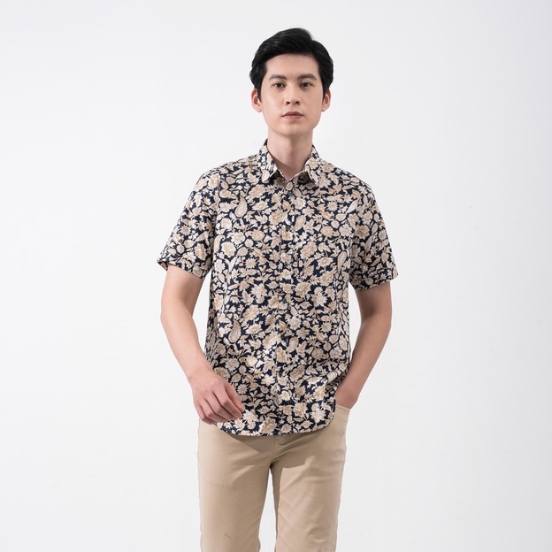 Áo sơ mi nam 360 BOUTIQUE ngắn tay họa tiết - SDBTK218 | BigBuy360 - bigbuy360.vn