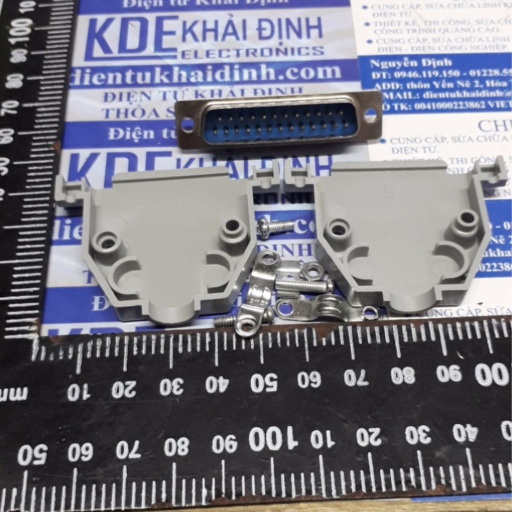 5 bộ đầu đực cổng DB25 DB-25 25 chân + vỏ nhựa kde4839