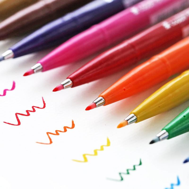 Bộ Bút Viết Thư Pháp Pentel Calligraphy/Lettering Tông Pastel 2020 Pentel Brush Sign Pen SES15C