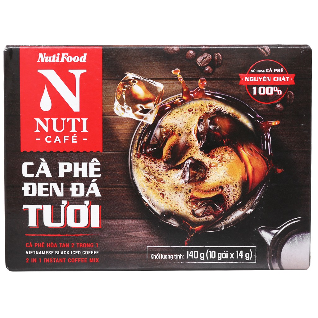 Cà phê đen đá tươi NUTICAFE 140g