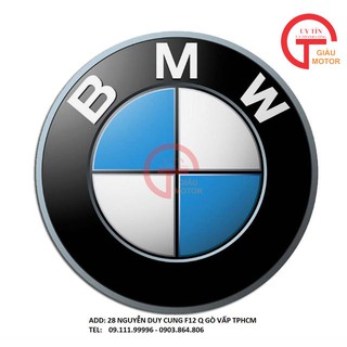 TEM NHÔM LOGO BMW TRÒN DÀY DẶN , TINH SẢO DÁN XE