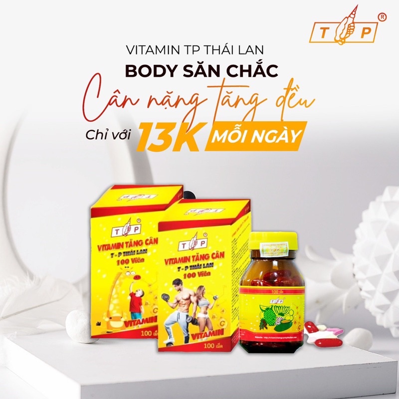9 Vitamin Tăng Cân TP Thái Lan ( Có check mã vạch sản phẩm chính hãng )