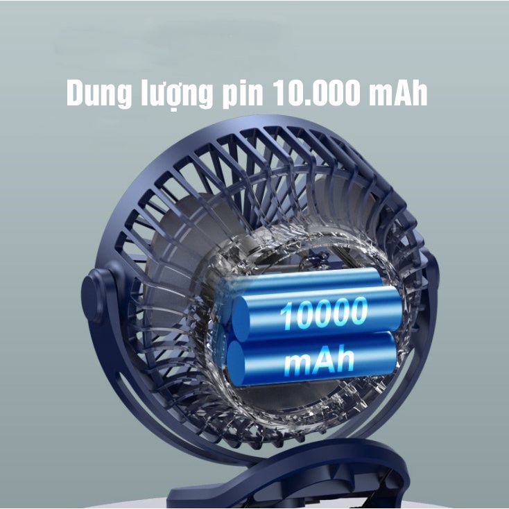 Quạt tích điện Yoobao GF07 10.000mAh chính hãng, quạt mini chạy 12 giờ liên tục - Bảo hành 12 tháng