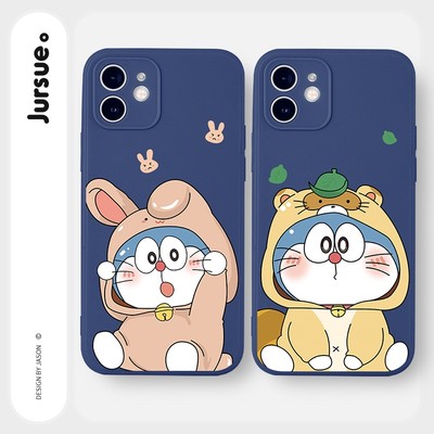 Ốp lưng JURSUE hoạt hình cặp đôi dễ thương đẹp cho iPhone 13 12 11 Pro Max SE 2020 X XR XS ip 8 7 6 6S Plus kute Y204