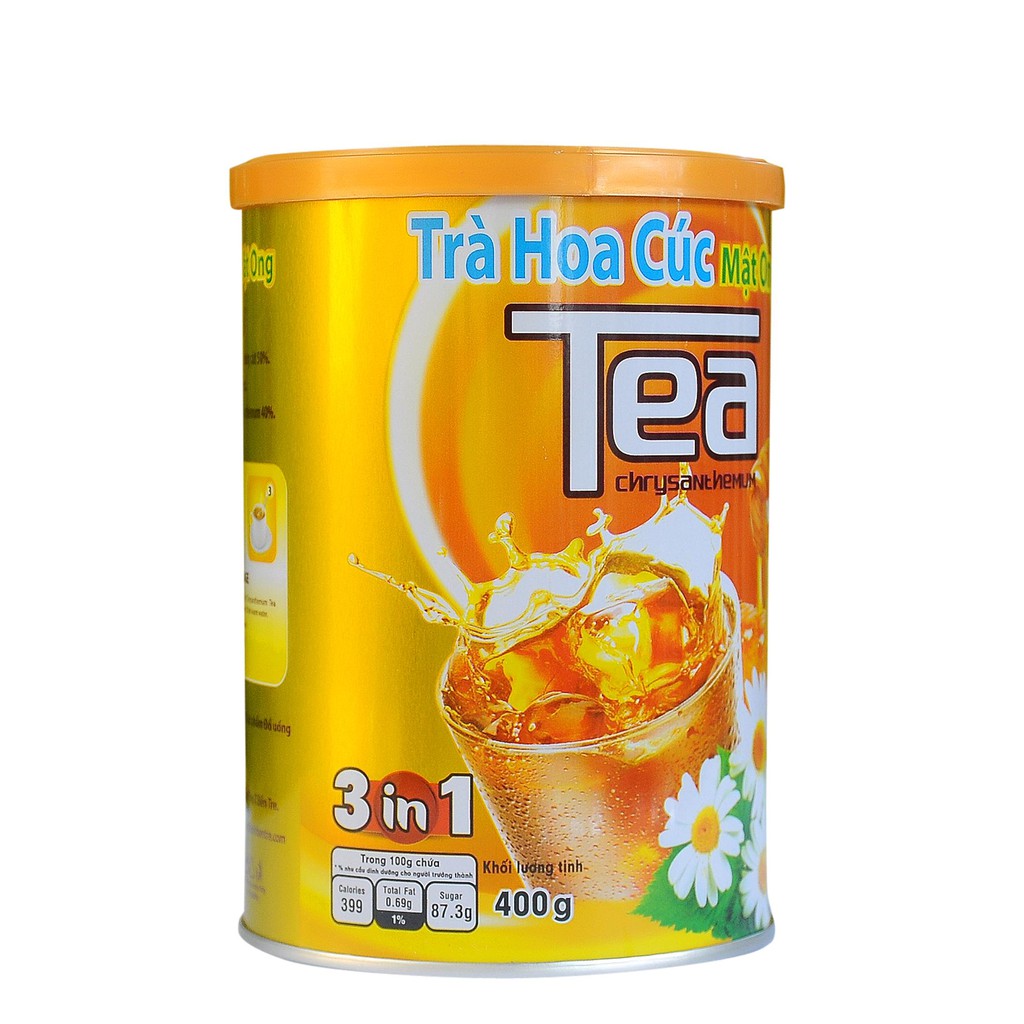 Trà hoa cúc mật ong hòa tan Thanh Bình lon 400g