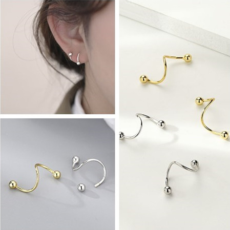 Bông Tai Dáng Xoắn Thời Trang Phong Cách Retro Cá Tính